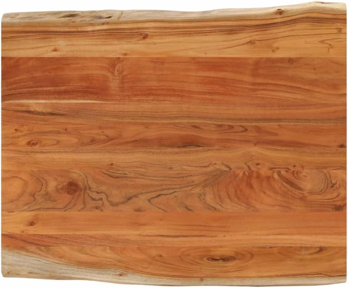 Vervangende plaat voor tafel, houten tafelblad, vervangend tafelblad, eettafelblad, geschikt voor eetkamer, café, hotel, restaurant, 90 x 80 x 3,8 cm, rechthoekig, massief hout