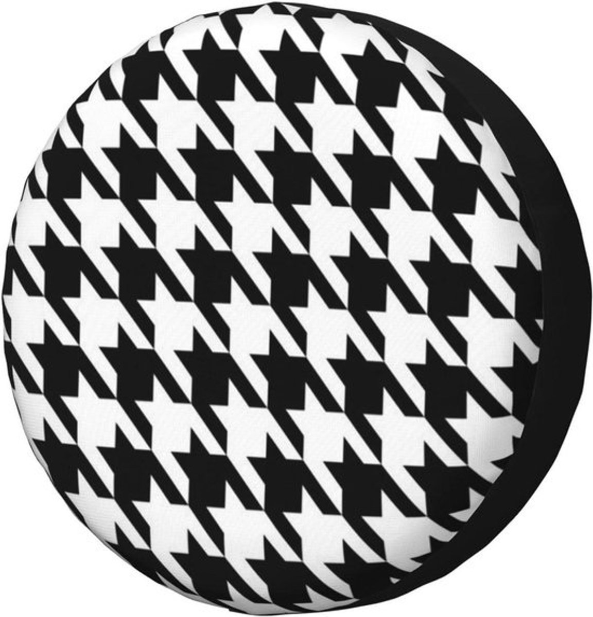 Reservewielhoes - Bandenhoes Wiel Cover - Bescherming Banden - Geometrisch Zwart Wit - 16 Inch - Zwart