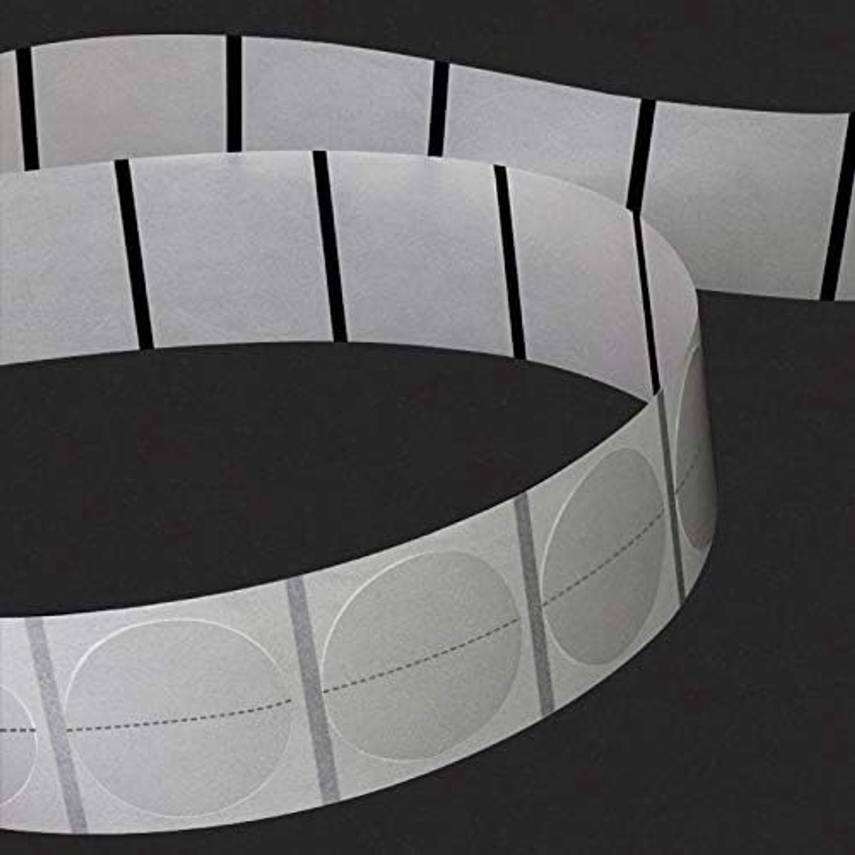 Transparant met Blackmark, diameter, perforatie en hoeveelheid naar keuze, Ø 25 mm, in de lengte geperforeerd, 100 stuks