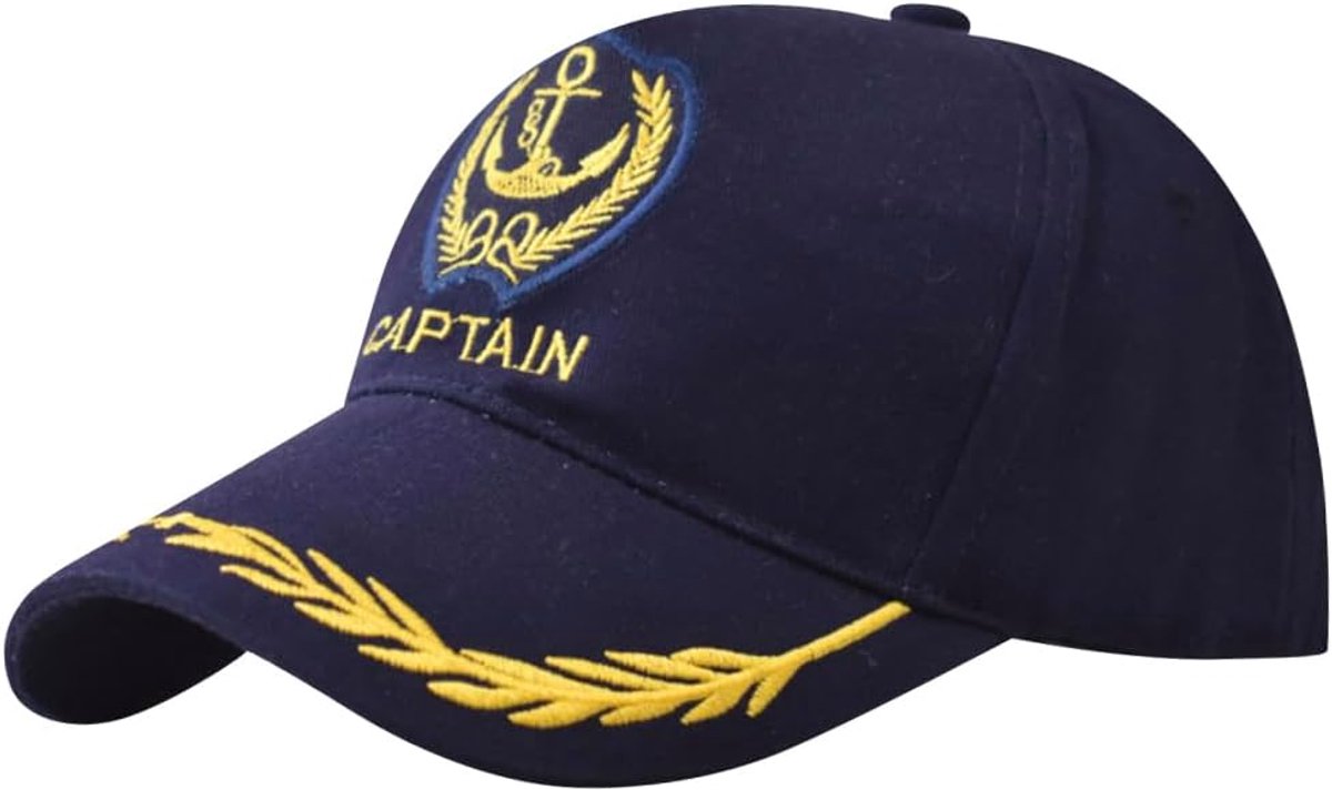 Geborduurde Kapitein Hoed Schipper Varen Baseball Caps Verstelbare Nautische Jacht Navy Marine Zeeman Trucker Hoed