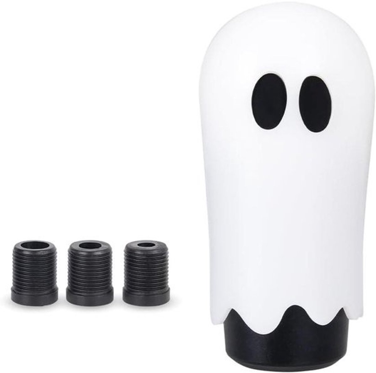 Schakelpookknop Aluminium - Gear Stick Upgrade - Auto Interieur Styling - Universele Pasvorm - 3 Adapters - Wit
