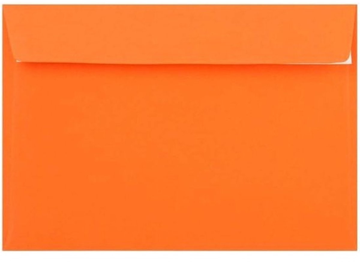 Gekleurde Enveloppen - Wenskaart Enveloppen - Kaarten Versturen - 100gsm Papiergewicht - 114x162mm - Oranje
