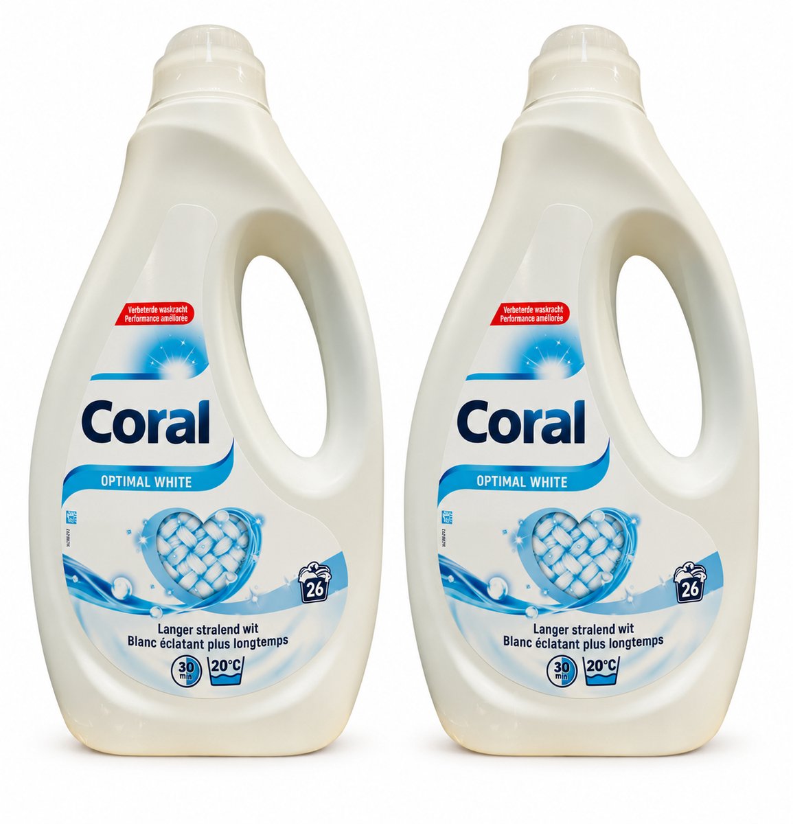 Coral - Optimal White - Wasmiddel - 2x1,17L - 52 wasbeurten