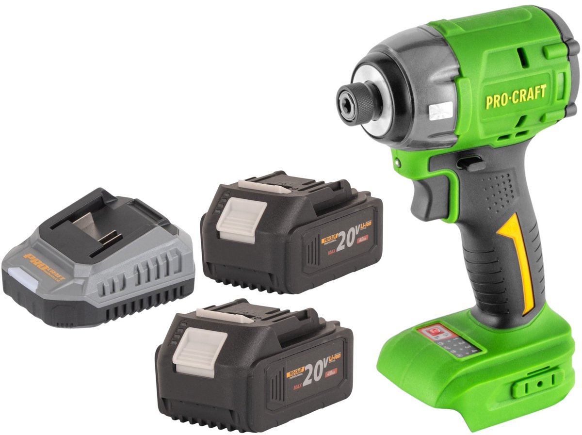Procraft PS22bb accu-slagmoersleutel 20 V 230 Nm 1/4" borstelloos Solo - zonder accu, zonder oplader