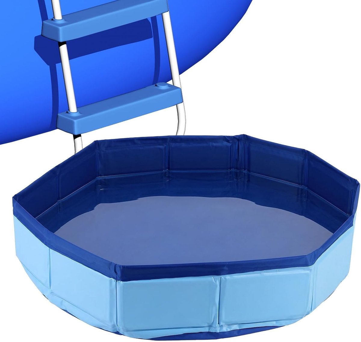 Opblaasbaar Voetwasbassin voor Zwembadtrap Draagbaar Voetenwasbekken voor Opzetzwembaden Hot Tubs en Spa's (Blauw)