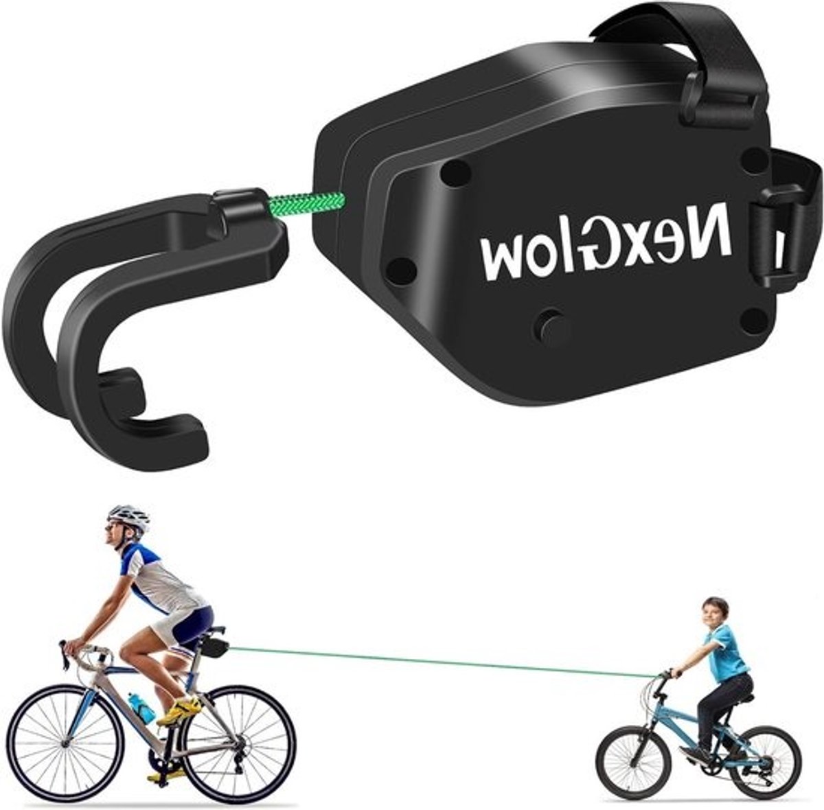 Kinderfiets Sleepkabel - Fiets Verbinding - Samen Fietsen - Scheurvast Nylon - 25 Meter - Blauw