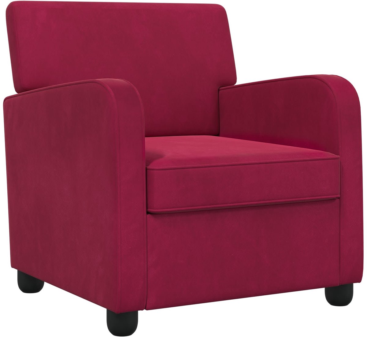 vidaXL Fauteuil - Wijnrood - fluweel