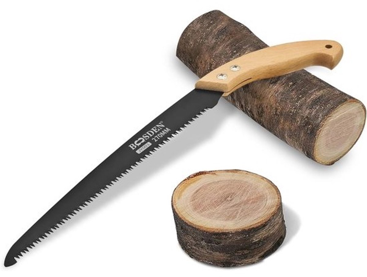 Handsaw 11 inch voor Snoeien - Houten Handvat, Japanse Pull Saw voor Tuinieren, Houtbewerking en Kamperen