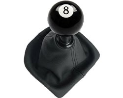 8 Ball Schakelpook – Universele Versnellingspook Knop – Pookknop voor Handgeschakelde Auto – Inclusief Adapters – Zwart met Witte 8 Pook Auto Accesoires