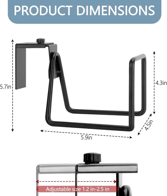 2 stuks slanghouder, metalen tuinslanghouder, wandslanghouder, robuuste slanghanger voor wandmontage, verstelbare slanghaspel voor waterslangen, opslag, verlengkabel — afbeelding 2