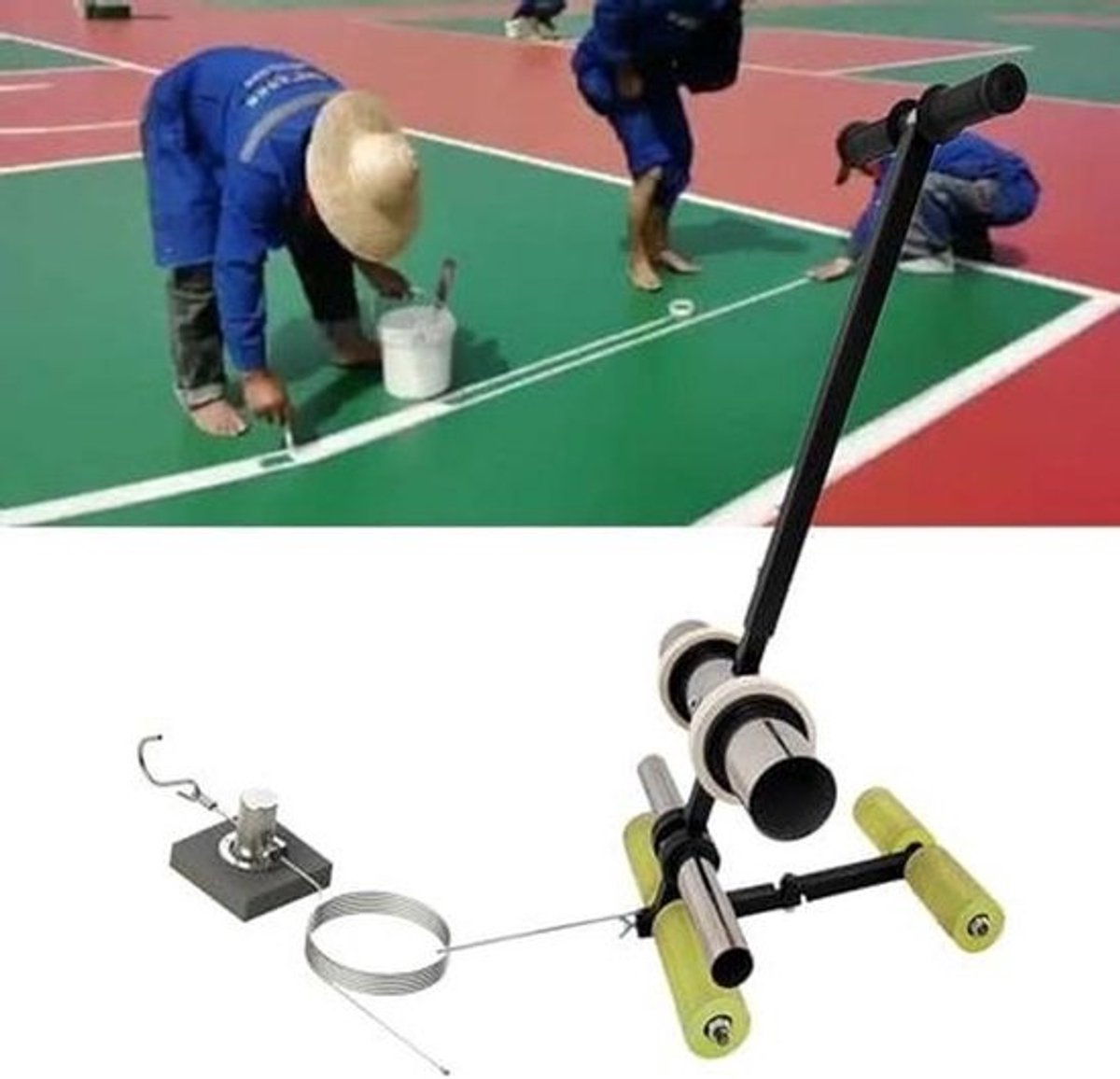 Vloer Tape Applicator - Markering Tool - Vloeren Markeren - Verstelbare Breedte - 4-28 cm - Zilver