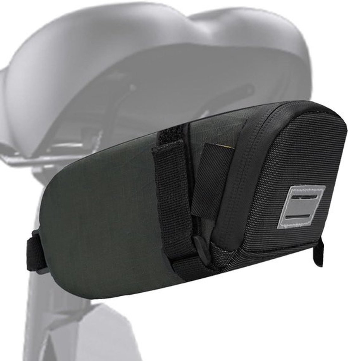 Fiets zadeltas - Fietstas onder zadel - Fietsen opbergen - Waterdichte polyesterschaal - 1.3 liter - Olijfgroen