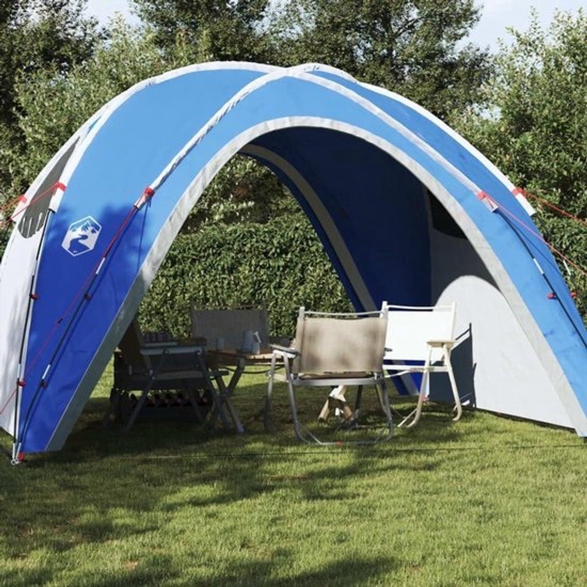 Feesttent - Partytent Tuin - Buitenfeesten Organiseren - Waterbestendig Anti-UV - 360x360x219 cm - Blauw