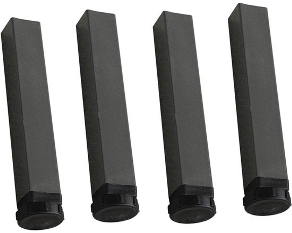 Meubelpoten Set - Bankpoten Tafelpoten - Meubels Stabiliseren - Vergroot Draagvlak - 12-25 cm - Zwart