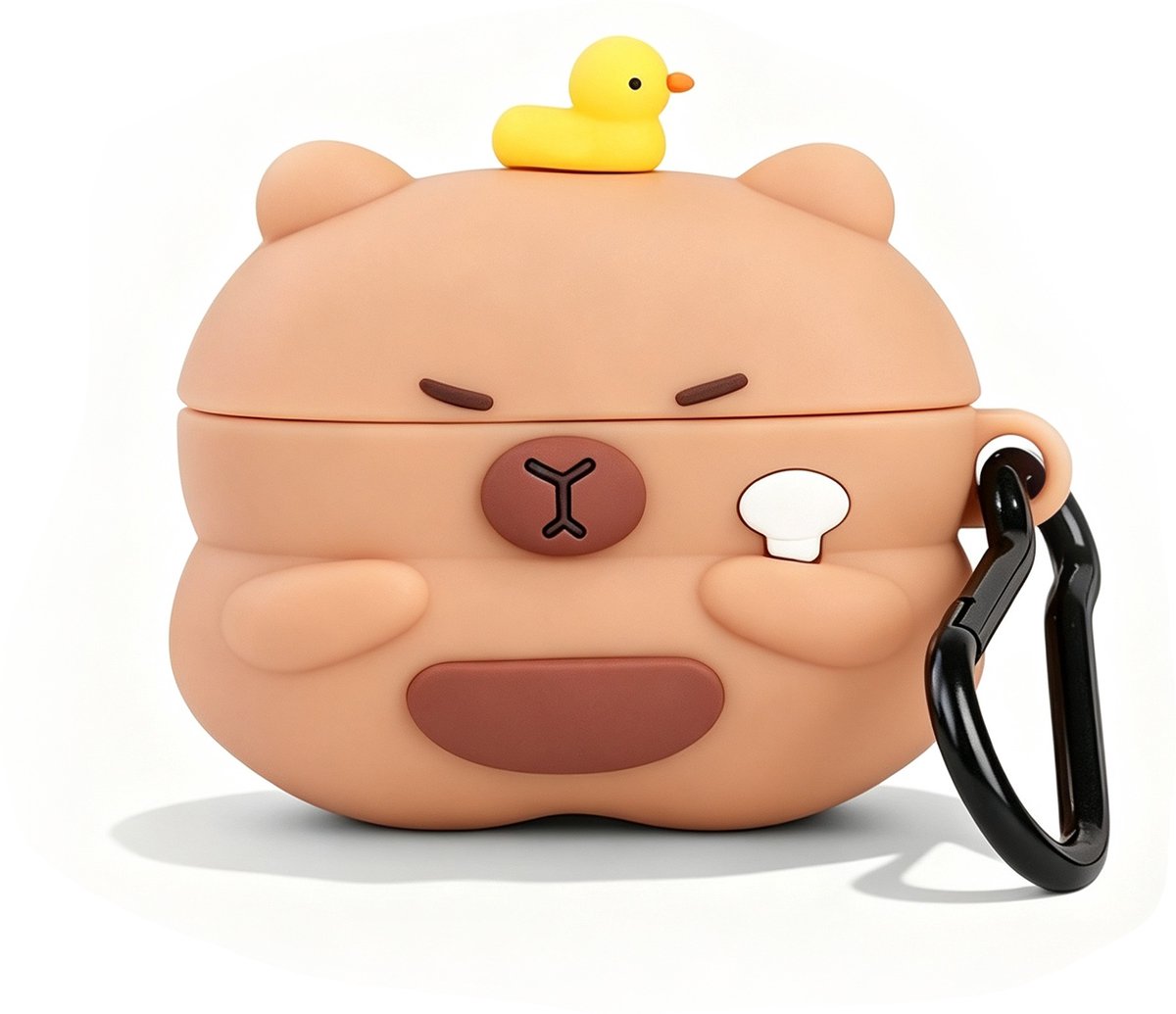 Namajunas-Case-geschikt-voor-Apple-AirPods-Pro/AirPods-Pro-2-hoesje-Silicone-Case-Capibara-Capybara-Met-karabijnhaak-Optimale-bescherming-Valbescherming-Schokbestendig-Krasvrij-Waterafstotend-Op-reis-Sporten-Dagelijks-Compact-Goede-prijs-kwaliteit