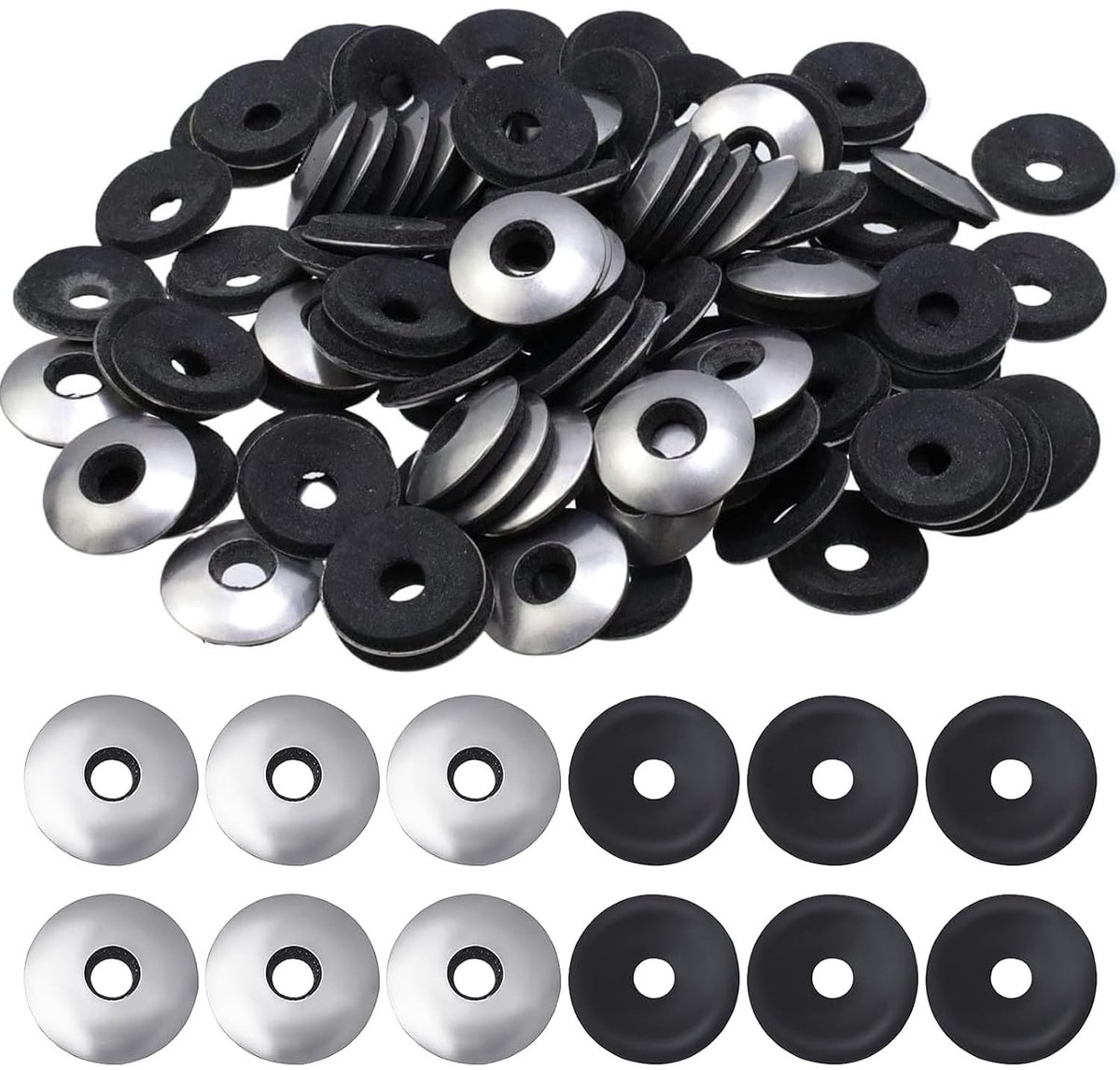 200 Sealing Ringen voor Schroeven, Rubber Washers en Neopreen Ringen voor M6.3 x 16 mm Schroeven en Buisbevestigingen