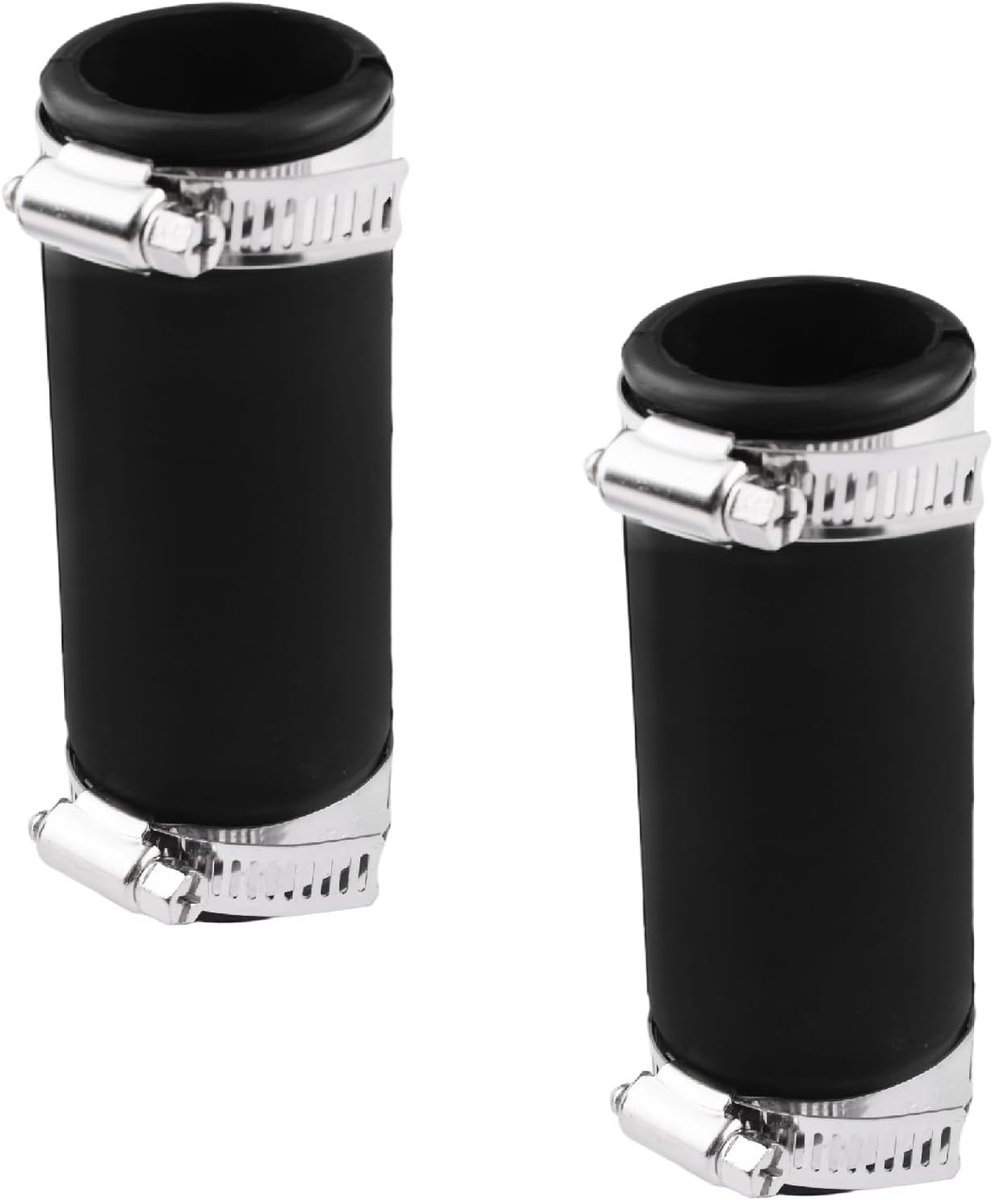 PVC Pijpkoppeling Connector Vervanging 2 Stks Zwart Rubber Pijp Connector Fittingen met Roestvrij Stalen Klemmen voor 1" Pijp (Binnendiameter 35mm/1,38in)