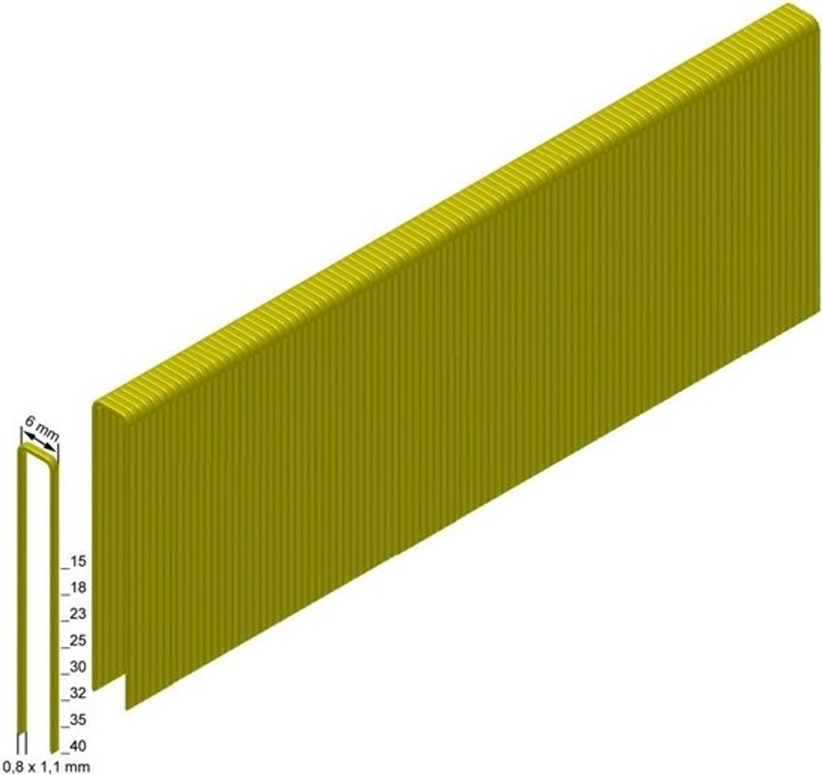 Verzinkte Nietjes voor Perslucht Tackers - 2600 Stuks