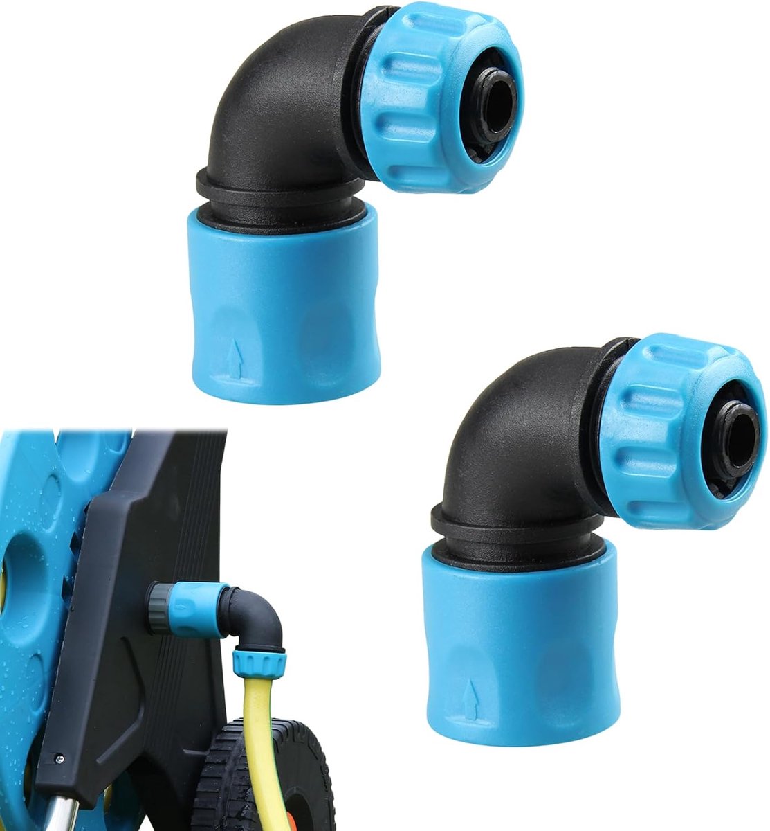 2 stuks kraanaansluiting, 1/2 inch kraanaansluiting, tuinslang-kraanaansluiting, slangverbindingen, adapter voor Garden House Faucet, blauw