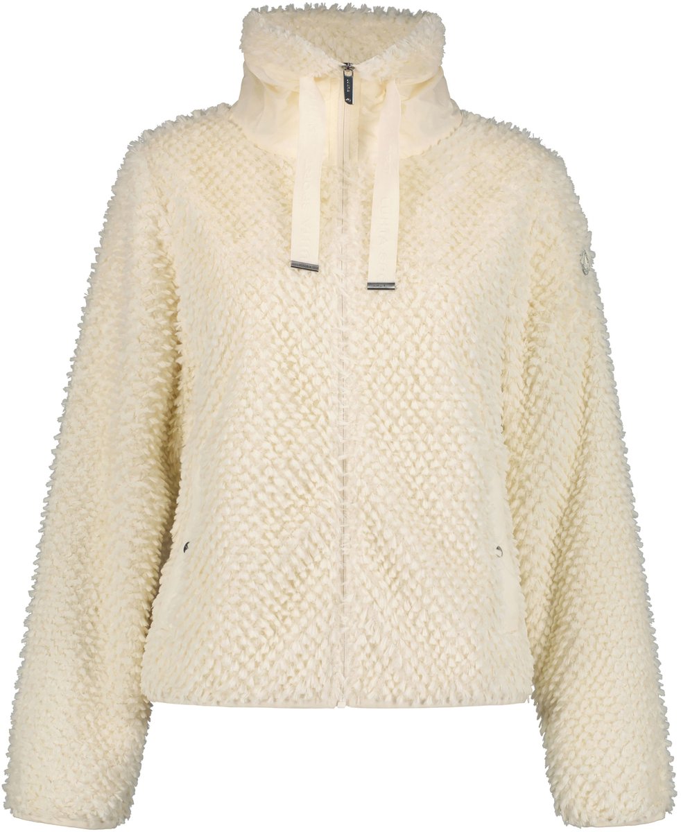 LUHTA aassalo Fleece sweater met rits dames Wit