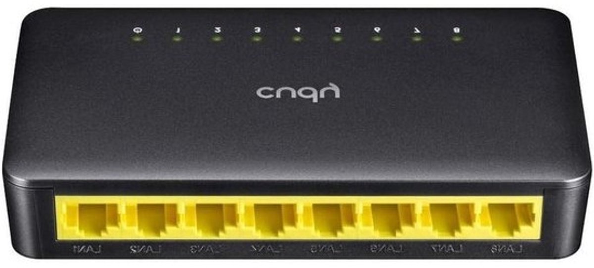 Netwerk Switch - Ethernet Splitter - Internet Verbinding - 8 Poorten - 100 Mbit/s - Zwart