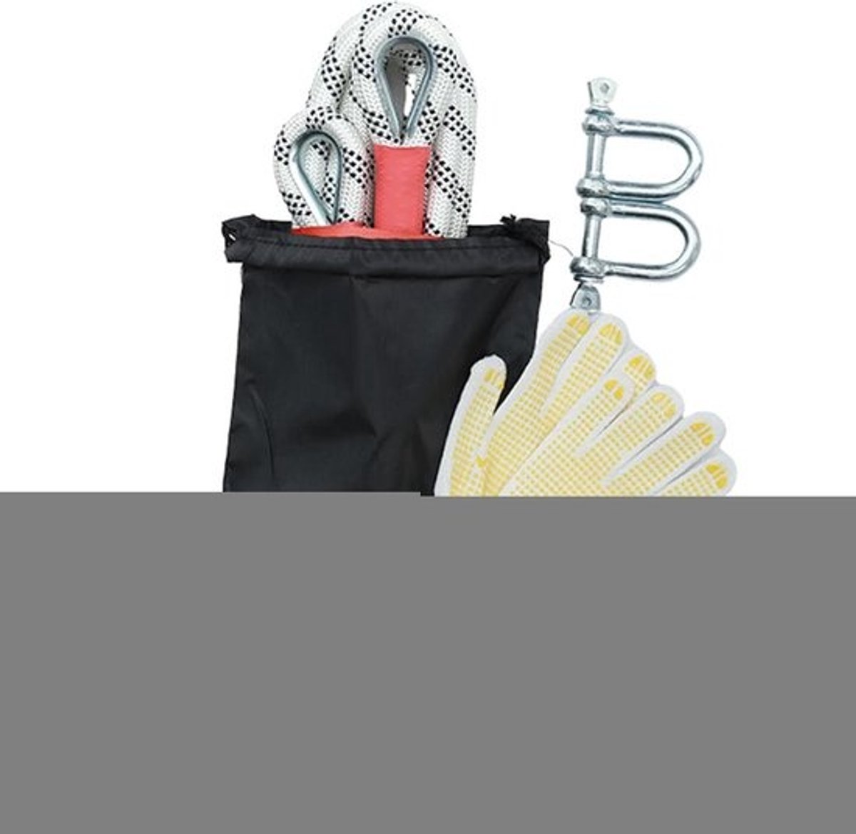 Sleepkabel Nylon - Trekriem Autotouw - Pechhulp Voertuigen - Versterkt Touwlichaam - 5 Ton 3 Meter - Wit