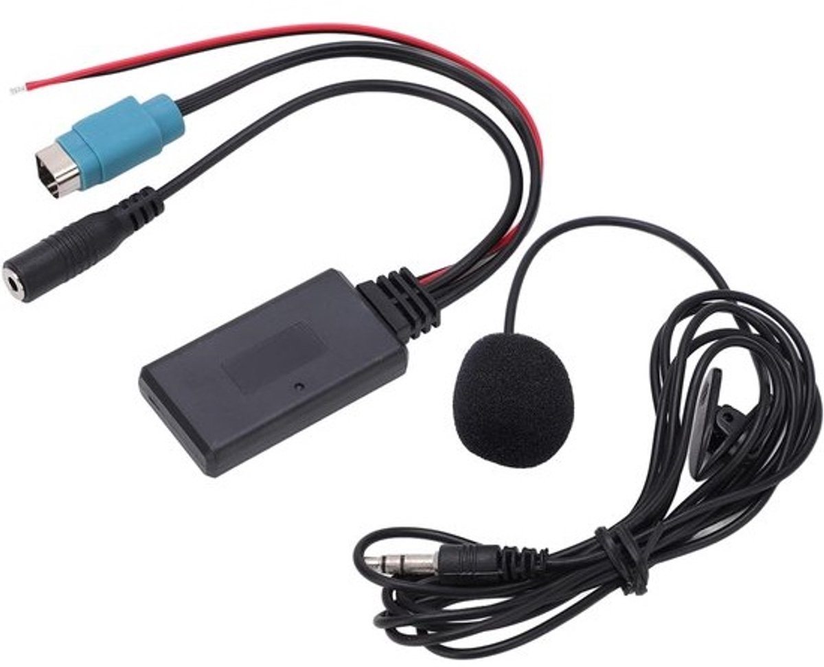 Bluetooth 5.0 AUX-in Adapter Muziek Kabel met Verwijderbare Microfoon voor Auto Stereo
