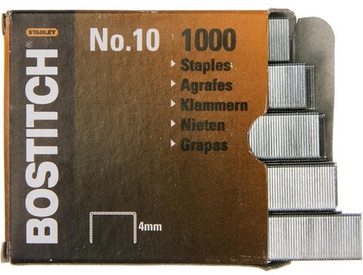 1000x Nietjes 10/4mm voor Heftrucks en nietmachines - Universele Kantoorartikelen