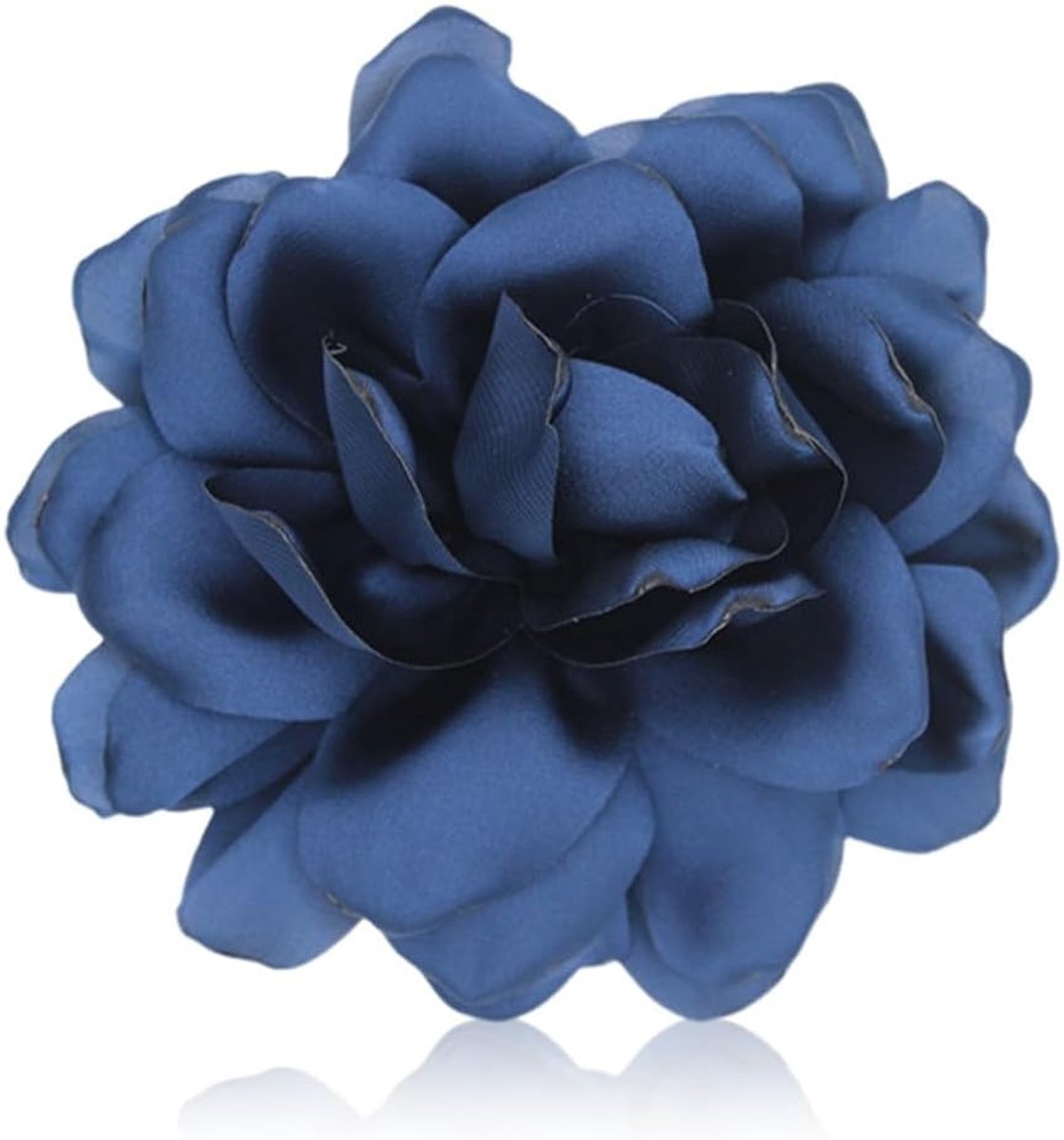 Broche Bloem Bloem Jurk Zijde Satijn Bloem Grote Bruiloft Party Dans (Donkerblauw)