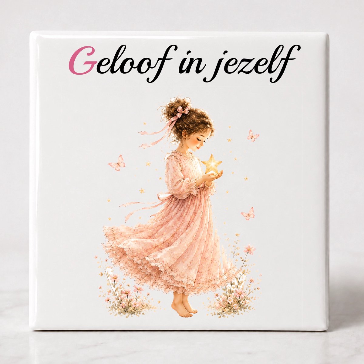 Tegel spreuk Geloof in jezelf