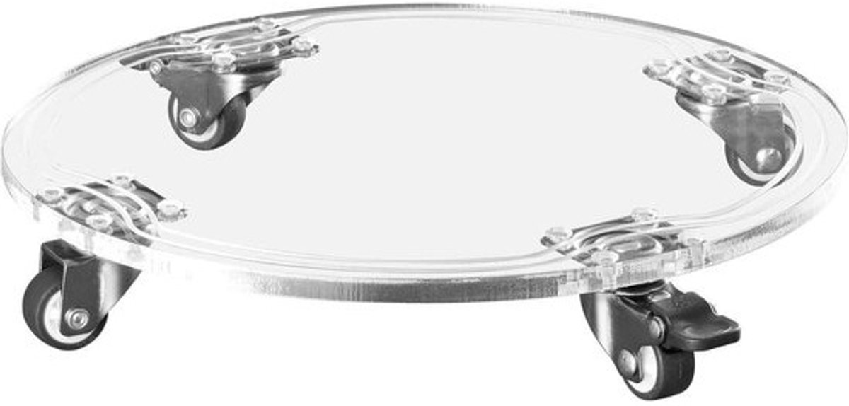 Plantentrolley met wielen - Rollende potstandaard - Planten verplaatsen - 360 graden draaibaar - Tot 45 kg - Zwart