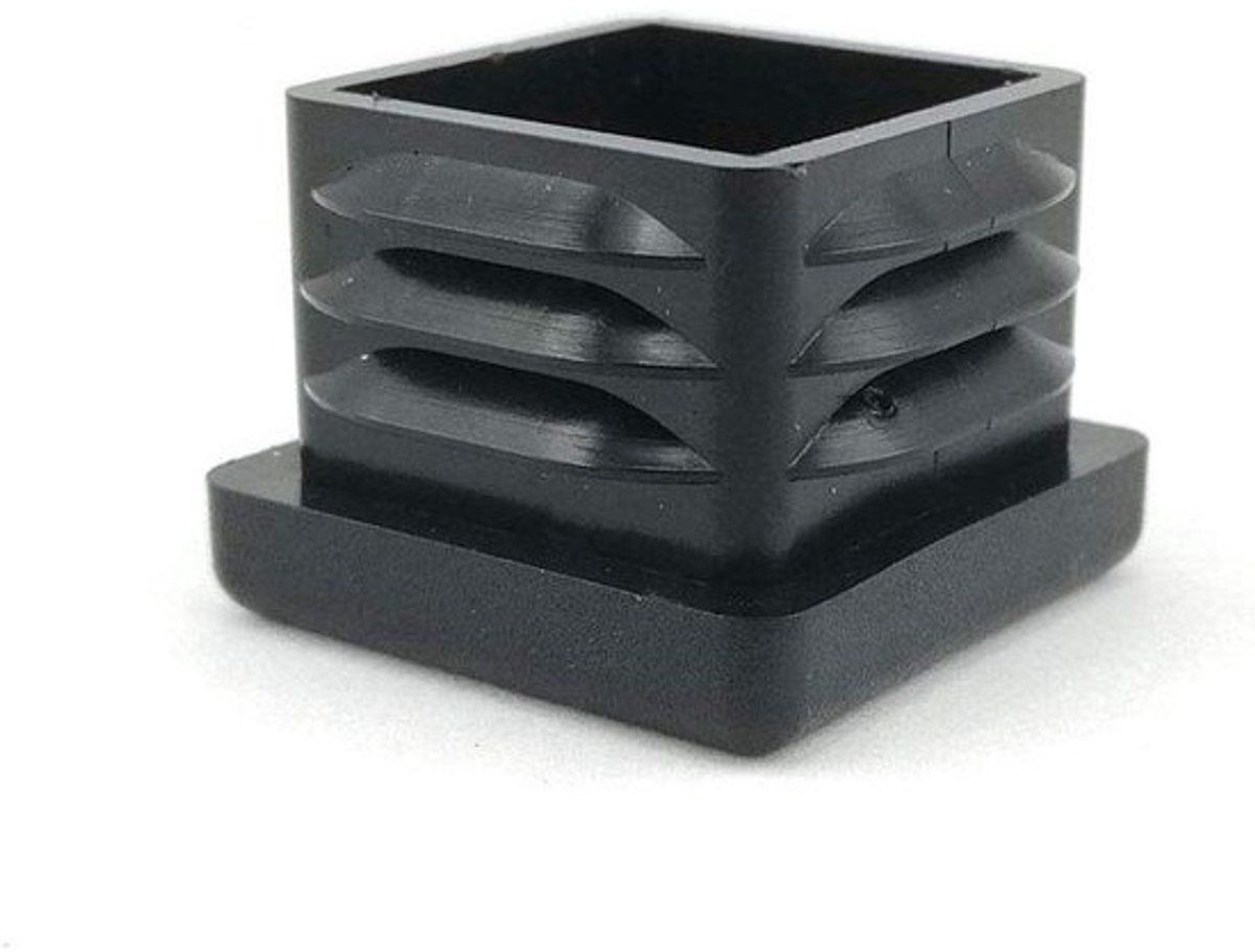 Lamellenstoppen - Pijpdoppen - Meubels Beschermen - Vierkante Buizen - 35x35mm - Zwart