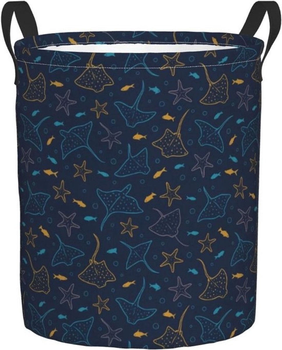 Wasmand - Kledingmand Vuilnisbak - Opbergen Kleding Speelgoed - Waterdicht Oxford Doek - 40 x 50 cm - Visprint