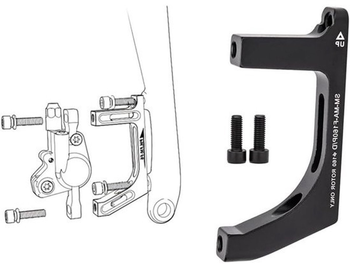 Schijfrem Adapter Racefiets - Rem Adapter Fiets - Fiets Onderhoud - CNC Gefreesd Aluminium - 140/160MM - Zilver