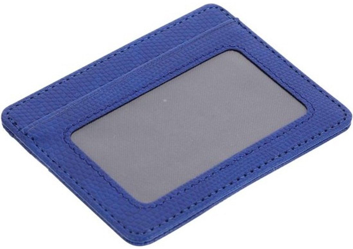 Verticale Kaarthouder - Id-kaarthoes Naamkaartjes - Op Reis - Compact Lichtgewicht - 11X8X0.5CM - Blauw