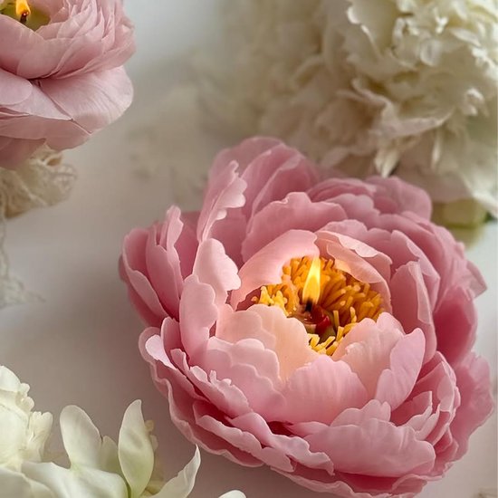 3 stuks siliconen kaarsvorm, bloemenkaars, aromatherapie, zeep, kunsthandwerk — afbeelding 4