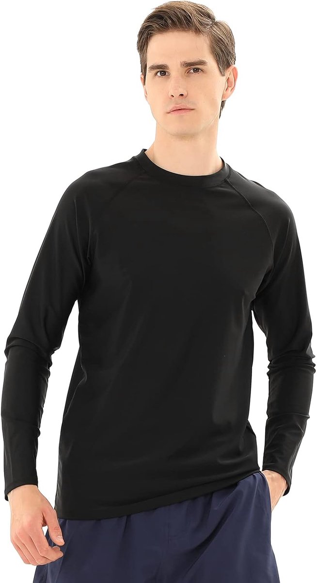 T-shirt voor heren met lange mouwen Rashguard UPF 50+ badpak tops sport T-shirt sneldrogend