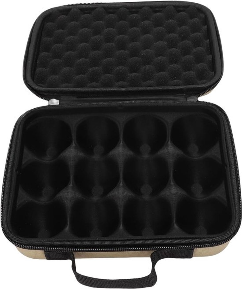 Eierhouder Outdoor - Draagbare Eierbox - Kamperen en Reizen - Schokbestendige Structuur - Voor 12 Eieren - Kaki