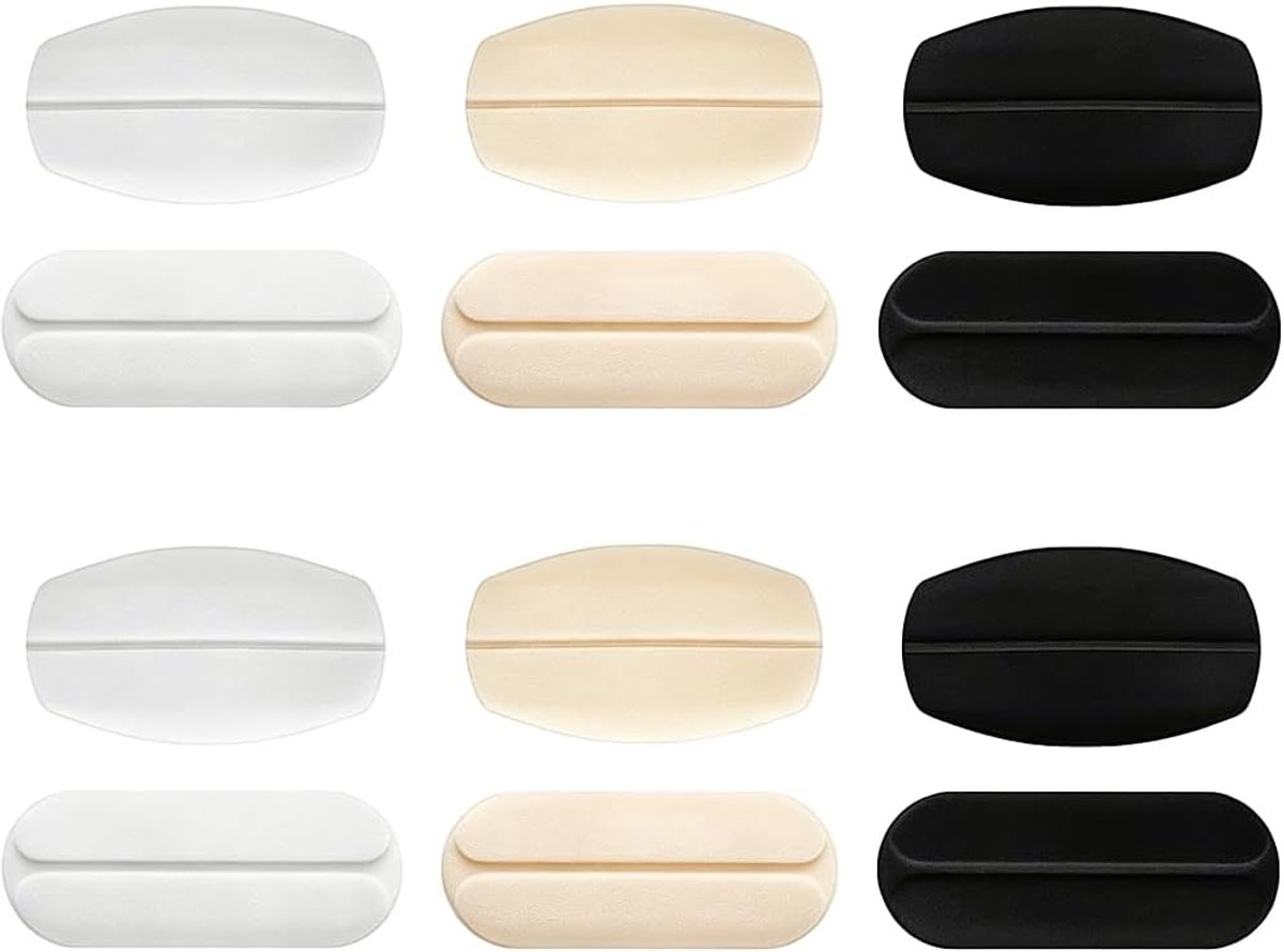 Tips Zwart en Wit, 12 Stuks | Kunstnagels, Twee Kleuren, Ovale Vorm, Nagelaccessoires, Herbruikbaar