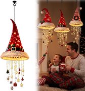 KZQ Verlichte Kerstkroonluchter In De Vorm Van Een Kerstmuts - Led Hanglamp Voor Feestelijke Kerstdecoratie Binnen