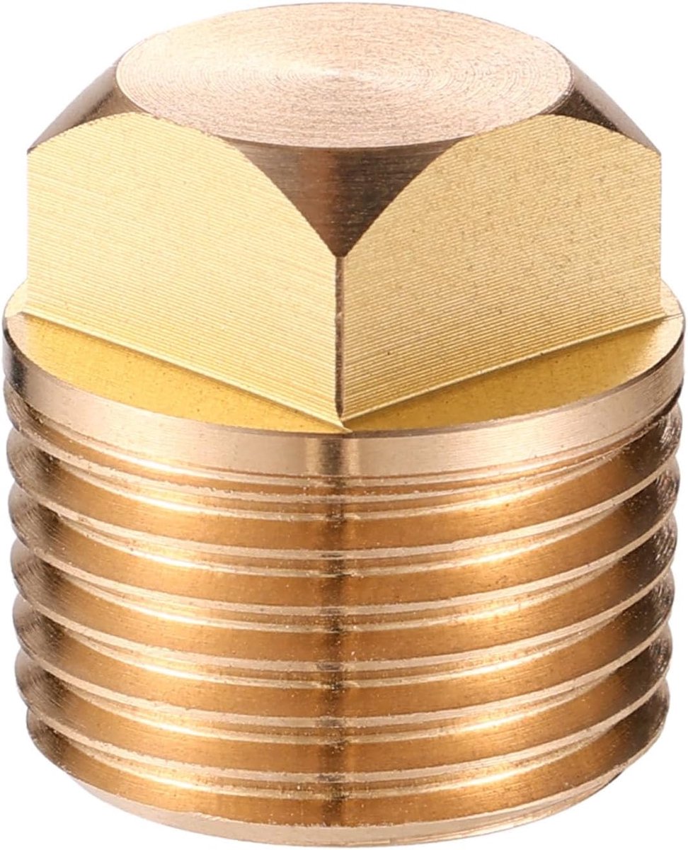 1/2" NPT Massief Messing Bootafvoerstop Past Meeste Bootrompen | 2,1x2x2cm Geüpgradede Kielgootafvoerstoppen met Uitstekende Afdichtingsprestaties Geschikt voor Meeste Boten
