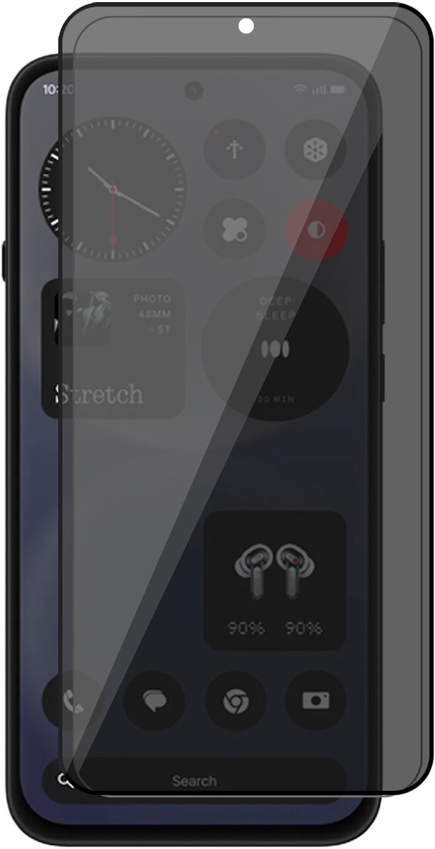 Privacy Screenprotector geschikt voor Nothing Phone 4b – Full Cover Gehard Glas – Anti Inkijk – Privacy Filter