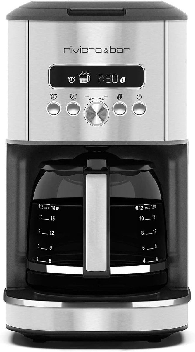 filterkoffiezetapparaat 1,8L - inox - programmeerbaar - perfecte aroma-extractie - ShopVlot
