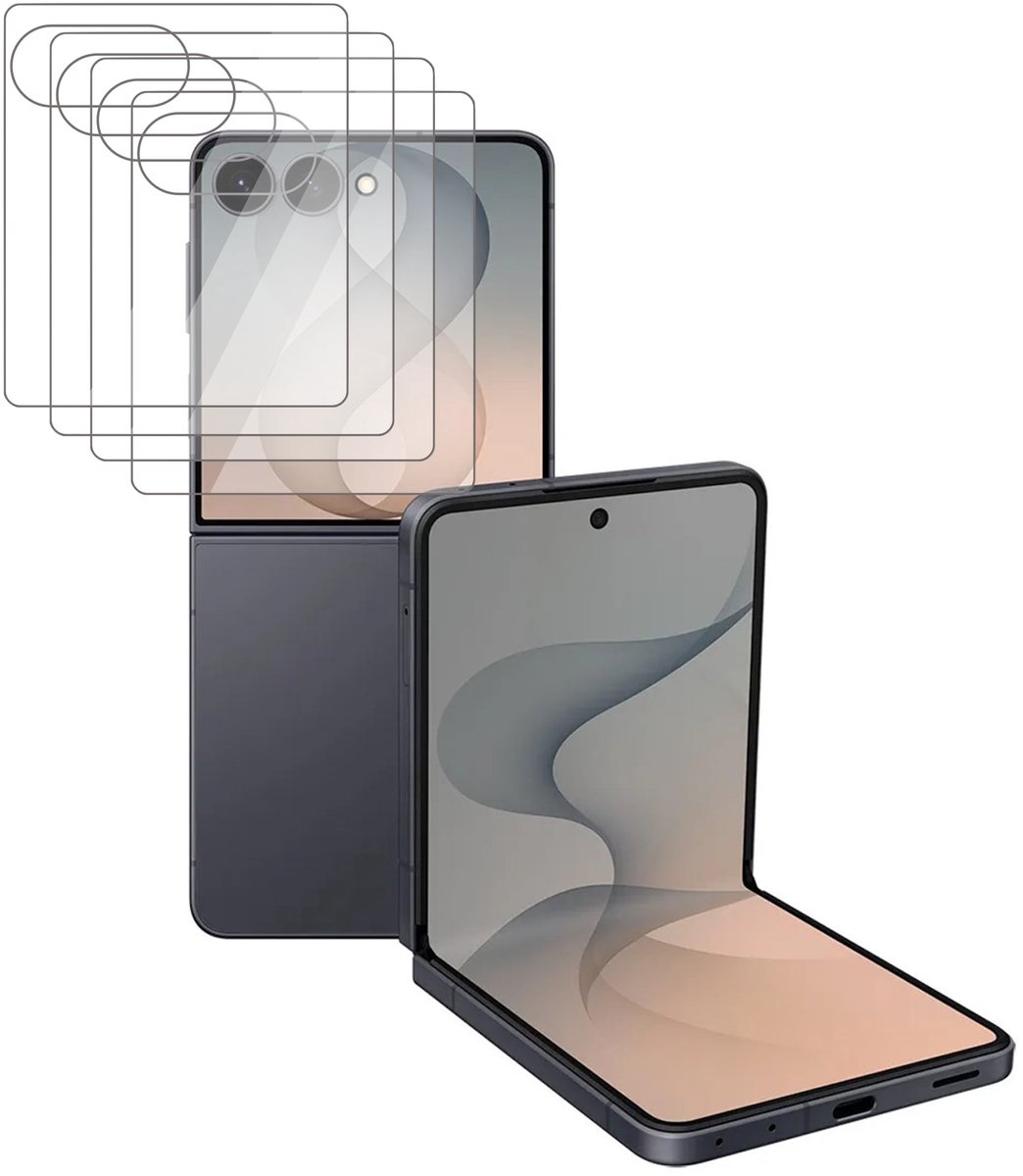 Screenprotector geschikt voor Samsung Galaxy Z Flip 8 / Flip 7 – 4 Stuks – UltraClear Gehard Glas – Case Friendly – 9H Krasbestendig