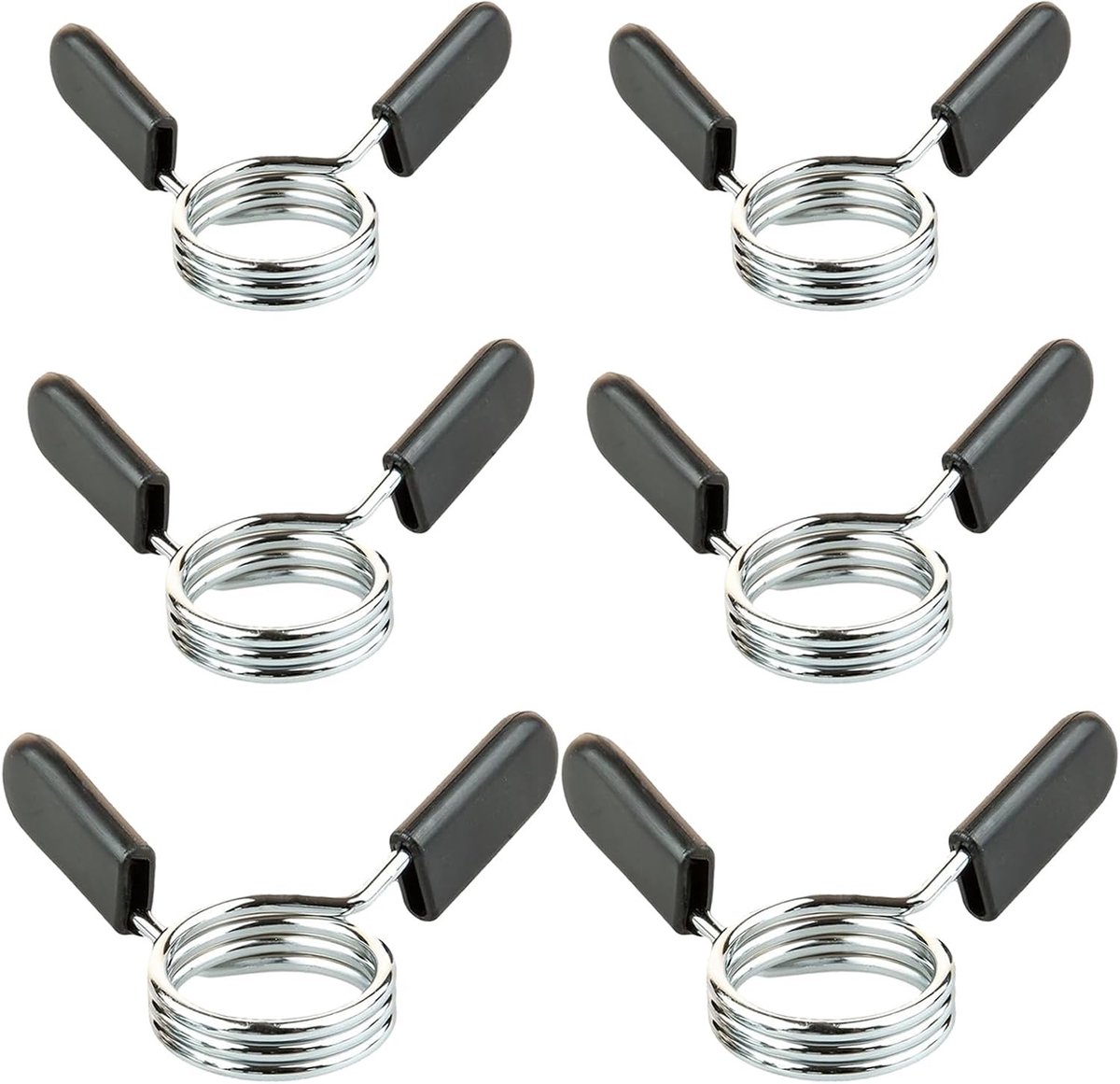 Set van 6 vergrendelclips voor dumbbells, veerclips voor gewichtheffen, ideaal voor krachttraining en fitnessaccessoires