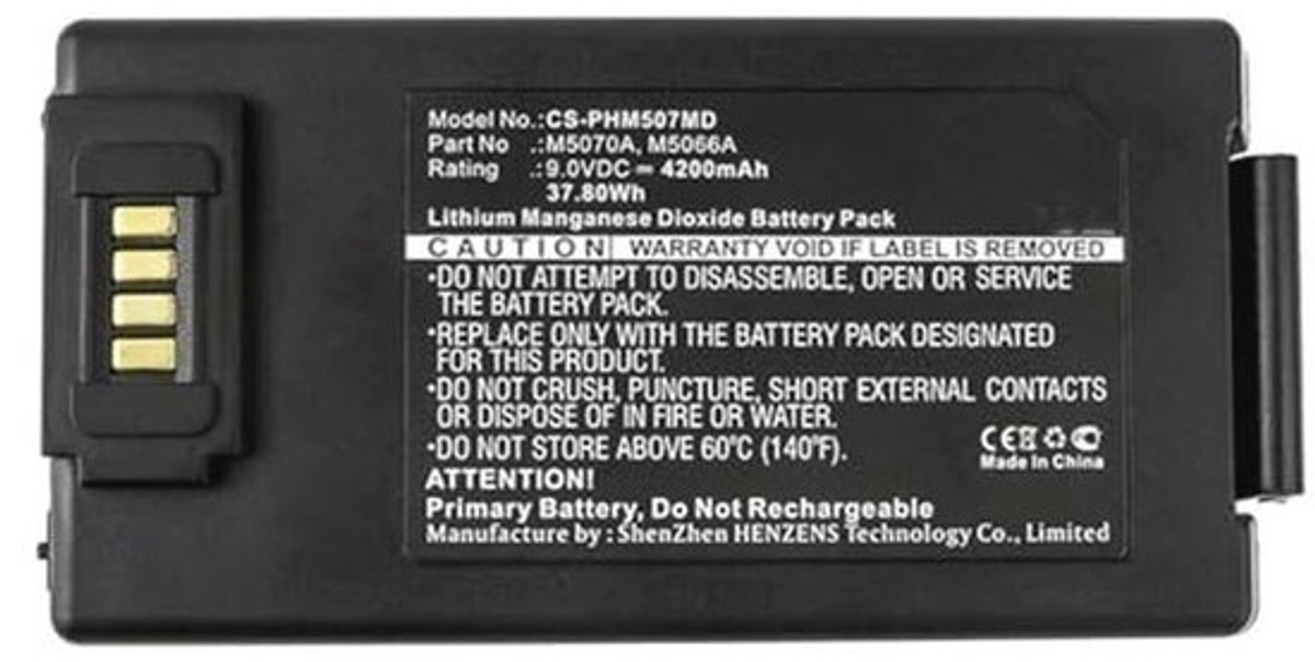 9V 4200mAh Batterij voor AED's en Defibrillatoren