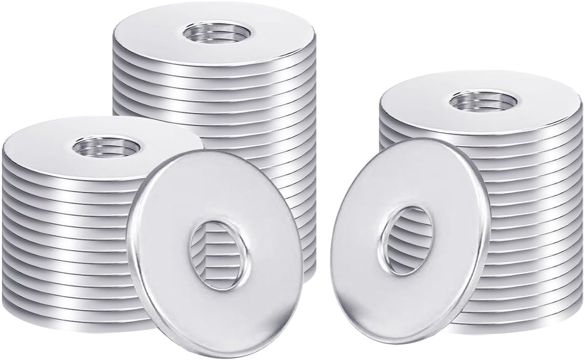 35 stuks sluitringen M6x18mm DIN 9021 ISO 7093 Beilagscheiben A2/V2A roestvrij staal Vlakke sluitringen Carrosserieringen Geschikt voor schroeven, moeren, draadstaven