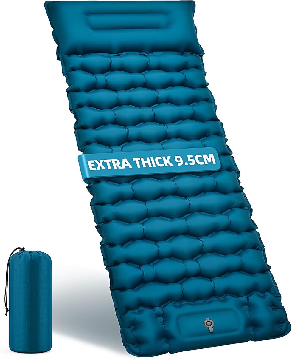 Camping luchtmatras 9,5 cm verdikt, 200 x 69 cm, ultralichte