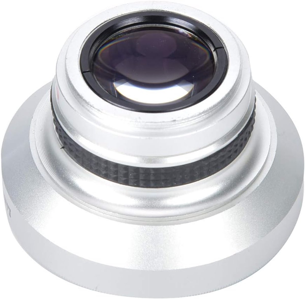 37 Mm 0,25x Super Fisheye-Lens, Zilveren Aluminium Extra Lens met Super Fisheye-effect, voor Cameralenzen van 37 Mm Kaliber