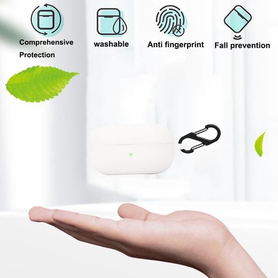 Hoes voor Samsung Galaxy Buds 2/Buds Live/Buds 2 Pro/Buds Pro/Buds FE tas, stootvaste beschermhoes en huid beschermhoes voor Samsung Galaxy Buds 2 (wit) — afbeelding 5